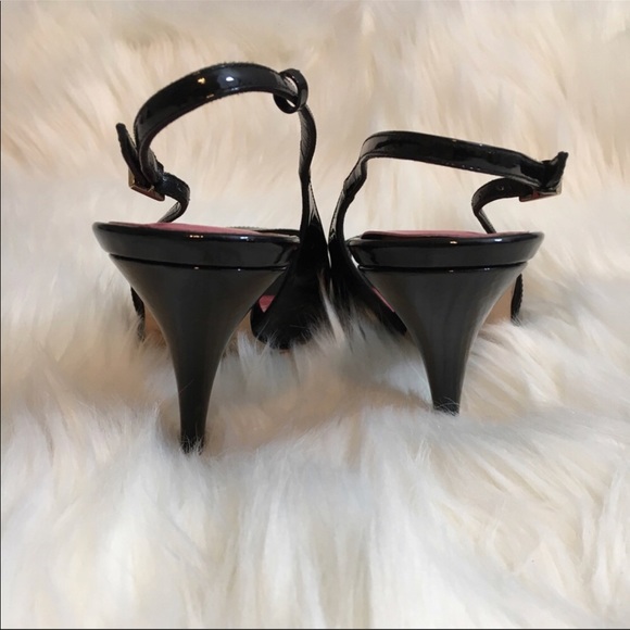 Kate Spade Black patent peep toe heels 👠 - Picture 5 of 5